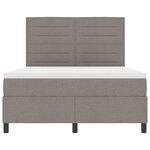 vidaXL Lit à Ressorts avec Matelas Taupe 160x200 cm Tissu