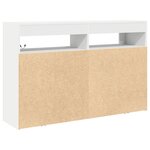 vidaXL Buffet Blanc Blanc Bois d'ingénierie 116 x 30 x 75 cm Moderne