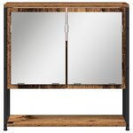 vidaXL Meuble de Salle de Bain avec Lavabo Intégré en Bois Vieilli