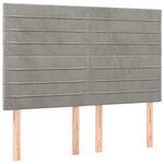 vidaXL Sommier à lattes de lit avec matelas LED Gris clair 140x200 cm