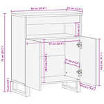 vidaXL Buffet marron 60x34x75 cm bois massif de manguier