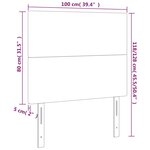 vidaXL Tête de lit à LED Marron foncé 100x5x118/128 cm Tissu