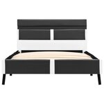 vidaXL Cadre de lit avec LED sans matelas gris similicuir 90x200 cm