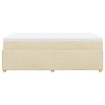 vidaXL Sommier à lattes de lit avec matelas crème 120x190 cm tissu