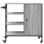 vidaXL Chariot de cuisine sonoma gris 87 5x38 5x84 5cm bois ingénierie