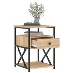 vidaXL Table de chevet chêne sonoma 40x42x55 cm bois d'ingénierie