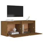 vidaXL Armoires murales 2Pièces Marron miel 45x30x35cm Bois de pin massif
