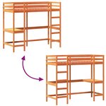 vidaXL Lit superposé sans matelas 75x190 cm bois de pin massif