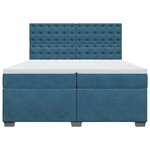 vidaXL Sommier à lattes de lit et matelas Bleu 200x200 cm velours