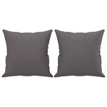 vidaXL Canapé 2 places avec oreillers décoratifs gris 140cm similicuir