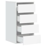 vidaXL Commode d'angle blanc 40x41x76 cm bois d'ingénierie