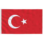 vidaXL Drapeau Turquie 90x150 cm