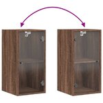 vidaXL Armoire murale avec portes en verre chêne marron 35x37x68 5 cm