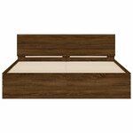 vidaXL Cadre de lit avec tête de lit chêne marron 140x200 cm