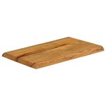 vidaXL Dessus de table 60x40x3 8 cm bord vivant bois massif manguier