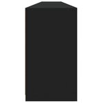 vidaXL Buffet avec lumières LED noir 283x37x67 cm