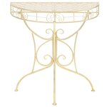 vidaXL Table d'appoint Vintage Demi-ronde Métal 72x36x74 cm Doré