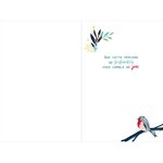 Carte De Vœux Rouge Gorge Noël - Draeger paris