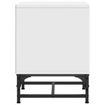 vidaXL Table de chevet avec porte en verre blanc 35x37x50 cm