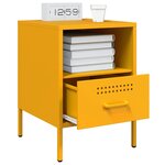 vidaXL Tables de chevet 2 Pièces jaune moutarde 36x39x50 5 cm