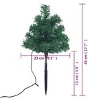 vidaXL Arbres d'allée de Noël 6 Pièces avec LED blanc chaud 45 cm PVC