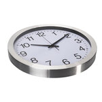 Perel Horloge murale 40 cm Blanc et argenté