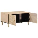 vidaXL Table basse 80x50x40 cm bois de manguier massif