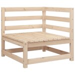 vidaXL Salon de jardin 9 Pièces bois de pin massif