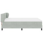 Lit Box Spring avec Matelas Gris clair 160x200 cm Velours