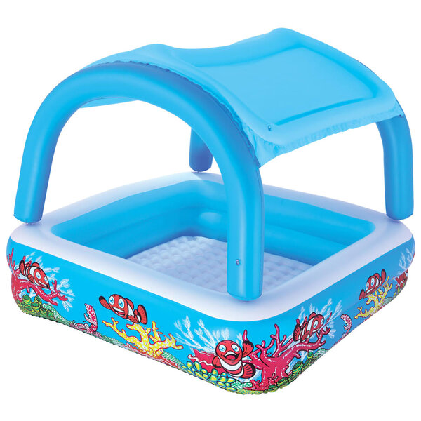 Bestway piscine avec auvent bleu 147 x 147 x 122 cm 52192