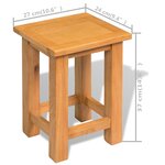 vidaXL Tables d'appoint 2 Pièces 27 x 24 x 37 cm Bois de chêne massif
