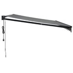 vidaXL Auvent rétractable automatique anthracite 4 5x3 m