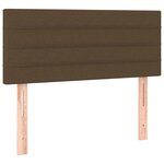 vidaXL Sommier à lattes de lit et matelas marron foncé 120x190cm tissu