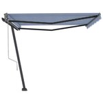 vidaXL Auvent automatique sur pied 400x300 cm Bleu et blanc