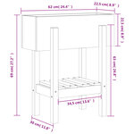 vidaXL Jardinière 62x30x69 cm bois massif douglas