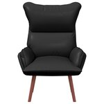 Fauteuil Relaxant vidaXL Noir en Cuir Synthétique