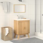 vidaXL Meuble sous lavabo 114x43x73 5 cm en bois de pin massif