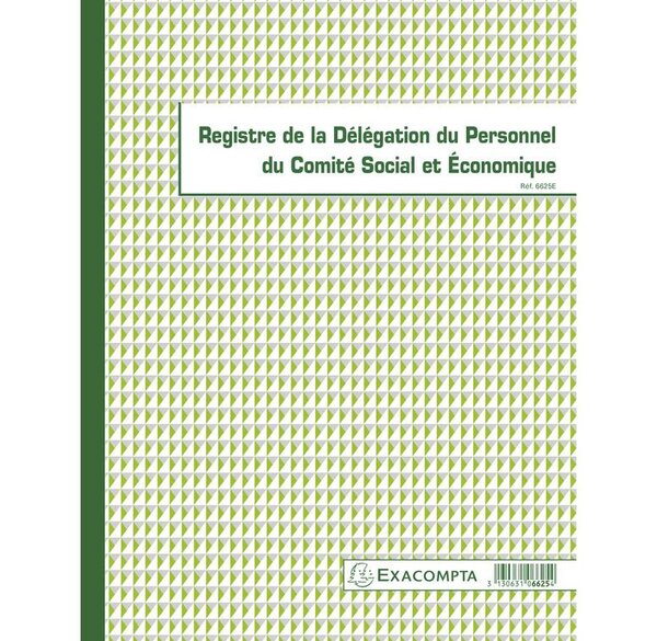 Piqûre 'Registre de la délégation du personnel CSE 24 x 32 cm EXACOMPTA