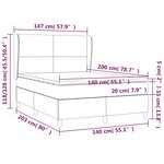 vidaXL Sommier à lattes de lit avec matelas Rose 140x200 cm Velours