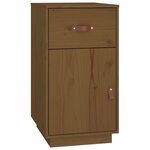 vidaXL Bureau avec armoires Marron miel 135x50x75cm Bois massif de pin