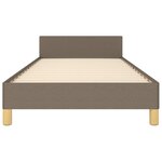 vidaXL Cadre de lit sans matelas taupe 80x200 cm tissu