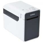 Imprimante d'étiquettes thermique Brother TD-2135N USB  LAN - Résolution 300 dpi - Vitesse 152 4 mm - Couleur Blanc/Gris