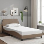 vidaXL Cadre de lit sans matelas cappuccino 100x200 cm similicuir