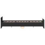 vidaXL Cadre de lit sans matelas noir 120x200 cm