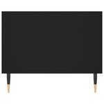 vidaXL Table basse noir 90x50x40 cm bois d'ingénierie