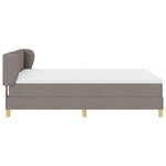 Lit à sommier box avec matelas - Taupe  140x200 cm  Tissu