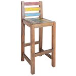 vidaXL Tabourets de bar lot de 2 bois massif de récupération