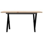 vidaXL Table basse cadre en X 80x50x40 cm bois de pin massif et fonte