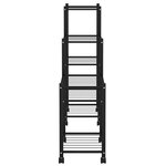 vidaXL Jardinière avec roues 83x25x83 5 cm Noir Fer