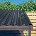vidaXL Panneaux de toiture 12 Pièces Acier Anthracite 100x36 cm